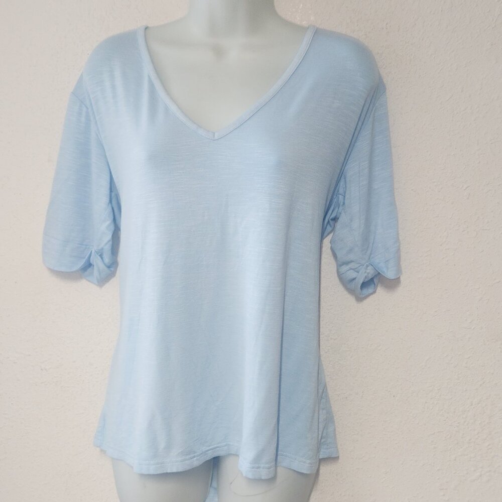 Flamingo Brand stylish Cotton Top, Blue/white blend in size XL